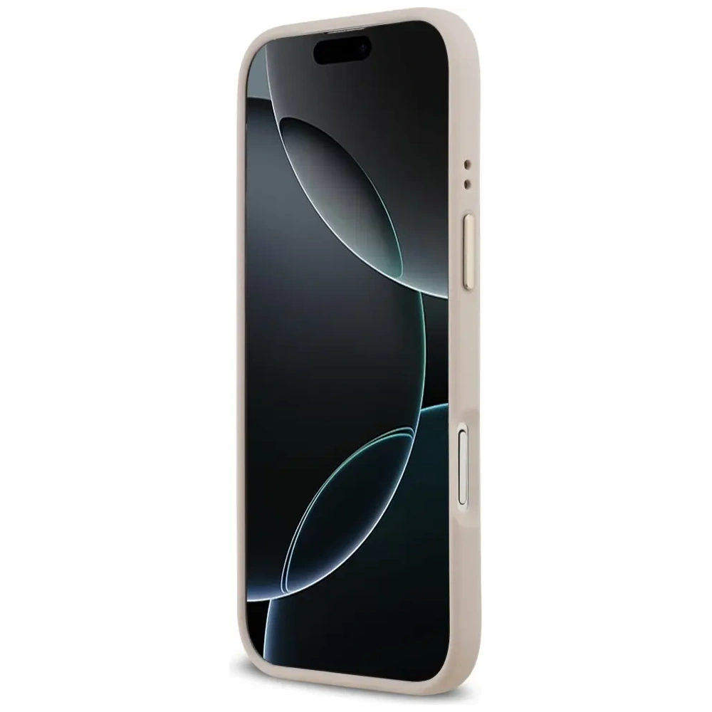 Etui Guess 4G Strass Logo & Big Strap Metal Buttons MagSafe do Apple iPhone Air różowy