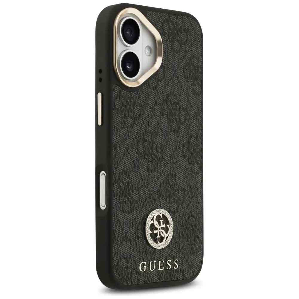 Etui Guess 4G Strass Logo MagSafe do Apple iPhone 17 czarny