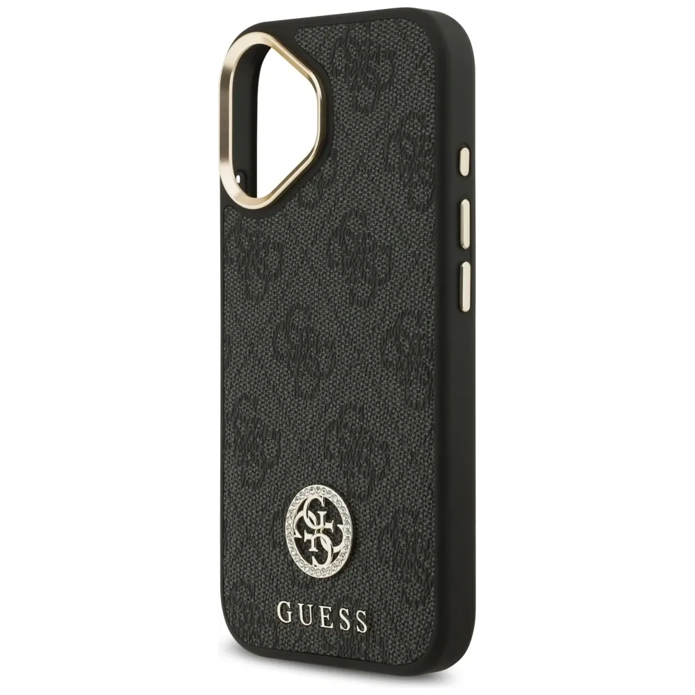 Etui Guess 4G Strass Logo MagSafe do Apple iPhone 17 czarny