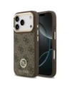 Etui Guess 4G Strass Logo MagSafe do Apple iPhone 17 Pro brązowy