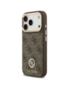 Etui Guess 4G Strass Logo MagSafe do Apple iPhone 17 Pro brązowy