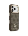 Etui Guess 4G Strass Logo MagSafe do Apple iPhone 17 Pro brązowy