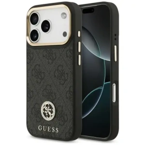 Etui Guess 4G Strass Logo MagSafe do Apple iPhone 17 Pro czarny