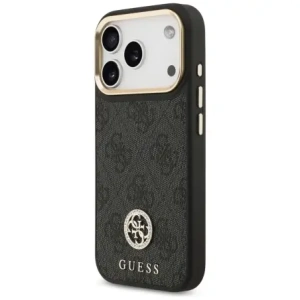Etui Guess 4G Strass Logo MagSafe do Apple iPhone 17 Pro czarny