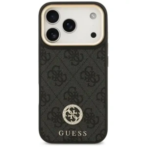 Etui Guess 4G Strass Logo MagSafe do Apple iPhone 17 Pro czarny
