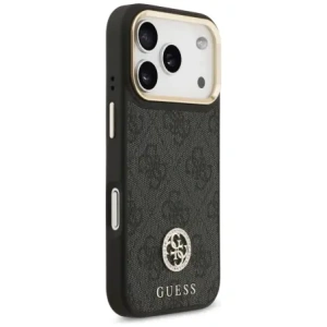 Etui Guess 4G Strass Logo MagSafe do Apple iPhone 17 Pro czarny