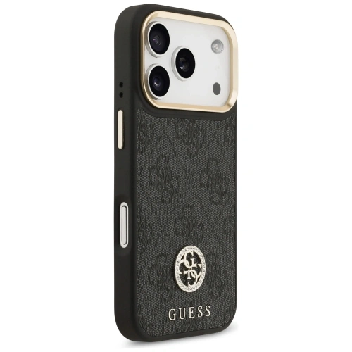 Etui Guess 4G Strass Logo MagSafe do Apple iPhone 17 Pro czarny