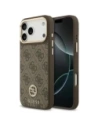 Etui Guess 4G Strass Logo MagSafe do Apple iPhone 17 Pro Max brązowy