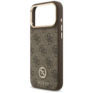 Etui Guess 4G Strass Logo MagSafe do Apple iPhone 17 Pro Max brązowy