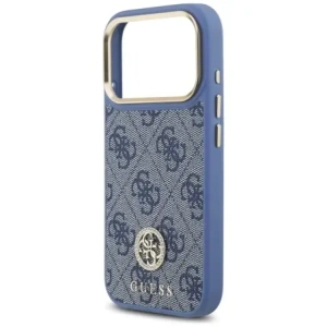 Etui Guess 4G Strass Logo MagSafe do Apple iPhone 17 Pro niebieski