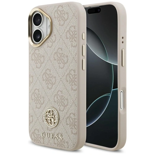Etui Guess 4G Strass Logo MagSafe do Apple iPhone 17 różowy