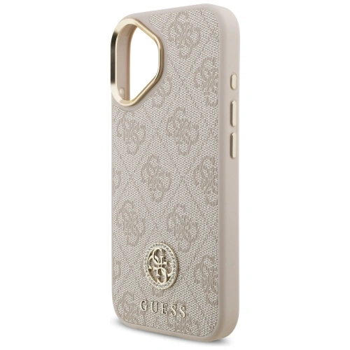 Etui Guess 4G Strass Logo MagSafe do Apple iPhone 17 różowy