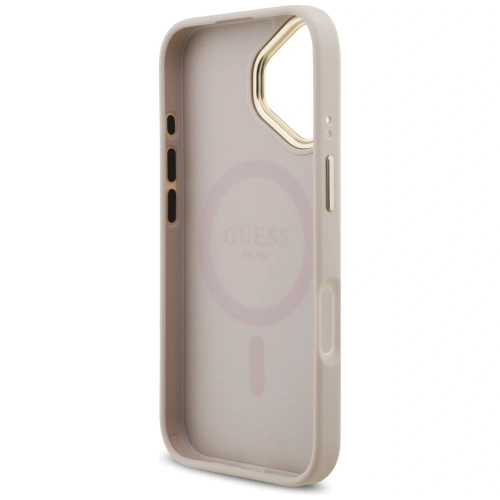 Etui Guess 4G Strass Logo MagSafe do Apple iPhone 17 różowy