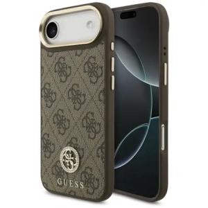 Etui Guess 4G Strass Logo MagSafe do Apple iPhone Air brązowy