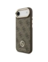 Etui Guess 4G Strass Logo MagSafe do Apple iPhone Air brązowy