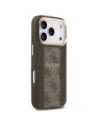 Etui Guess 4G Stripe MagSafe do Apple iPhone 17 Pro brązowy