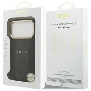 Etui Guess 4G Stripe MagSafe do Apple iPhone 17 Pro czarny