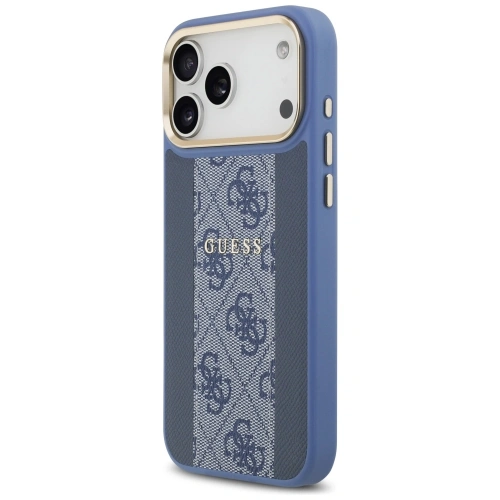Etui Guess 4G Stripe MagSafe do Apple iPhone 17 Pro Max niebieski