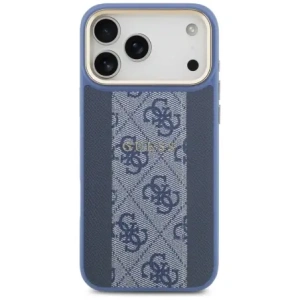 Etui Guess 4G Stripe MagSafe do Apple iPhone 17 Pro Max niebieski