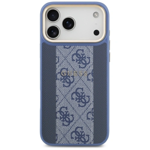 Etui Guess 4G Stripe MagSafe do Apple iPhone 17 Pro Max niebieski
