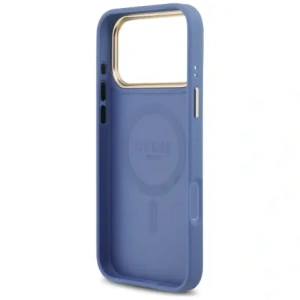 Etui Guess 4G Stripe MagSafe do Apple iPhone 17 Pro Max niebieski