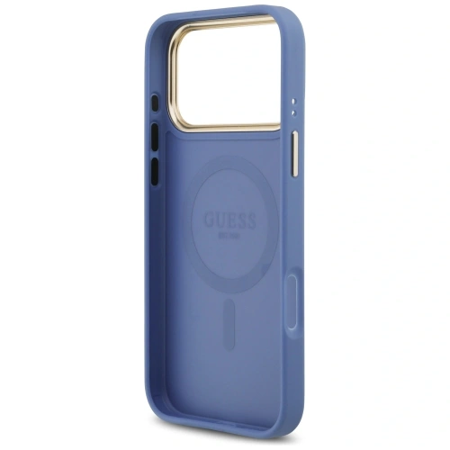 Etui Guess 4G Stripe MagSafe do Apple iPhone 17 Pro Max niebieski