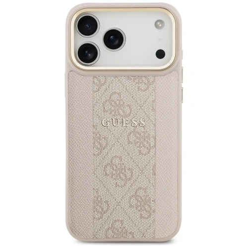 Etui Guess 4G Stripe MagSafe do Apple iPhone 17 Pro Max różowy