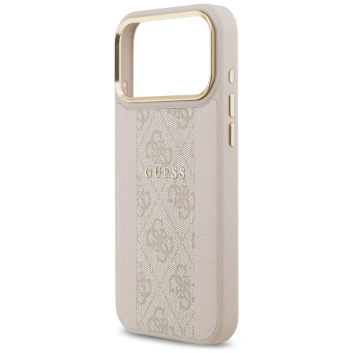 Etui Guess 4G Stripe MagSafe do Apple iPhone 17 Pro Max różowy