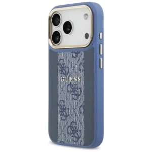 Etui Guess 4G Stripe MagSafe do Apple iPhone 17 Pro niebieski