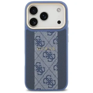Etui Guess 4G Stripe MagSafe do Apple iPhone 17 Pro niebieski