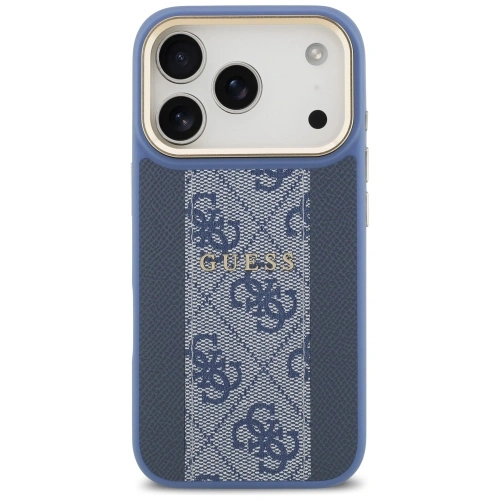 Etui Guess 4G Stripe MagSafe do Apple iPhone 17 Pro niebieski