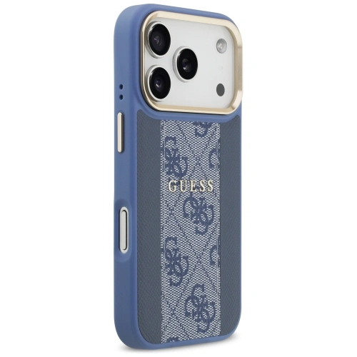 Etui Guess 4G Stripe MagSafe do Apple iPhone 17 Pro niebieski