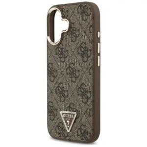 Etui Guess 4G Triangle Logo MagSafe do Apple iPhone 17 brązowy złoty