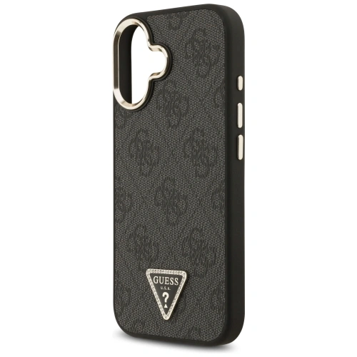 Etui Guess 4G Triangle Logo MagSafe do Apple iPhone 17 czarny złoty