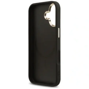 Etui Guess 4G Triangle Logo MagSafe do Apple iPhone 17 czarny złoty