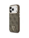 Etui Guess 4G Triangle Logo MagSafe do Apple iPhone 17 Pro brązowy złoty