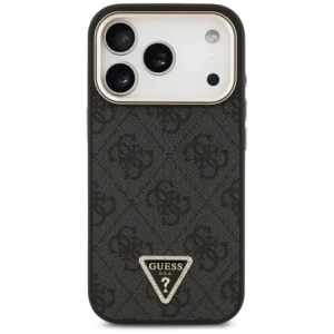 Etui Guess 4G Triangle Logo MagSafe do Apple iPhone 17 Pro czarny złoty