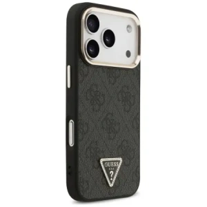 Etui Guess 4G Triangle Logo MagSafe do Apple iPhone 17 Pro czarny złoty