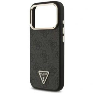 Etui Guess 4G Triangle Logo MagSafe do Apple iPhone 17 Pro czarny złoty