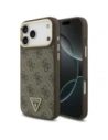 Etui Guess 4G Triangle Logo MagSafe do Apple iPhone 17 Pro Max brązowy złoty