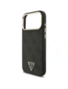 Etui Guess 4G Triangle Logo MagSafe do Apple iPhone 17 Pro Max czarny złoty