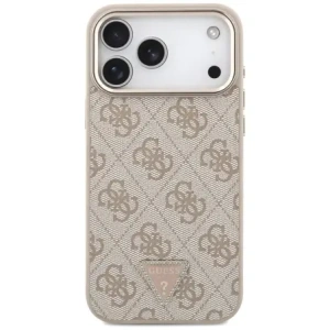 Etui Guess 4G Triangle Logo MagSafe do Apple iPhone 17 Pro Max różowy złoty