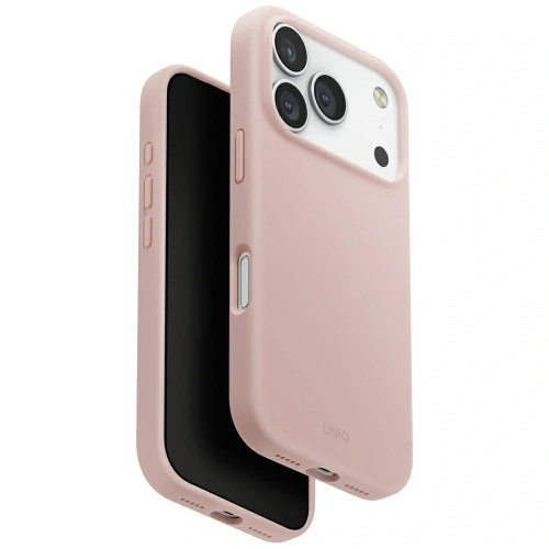 Etui UNIQ Lino do Apple iPhone 17 Pro Magclick Charging różowy