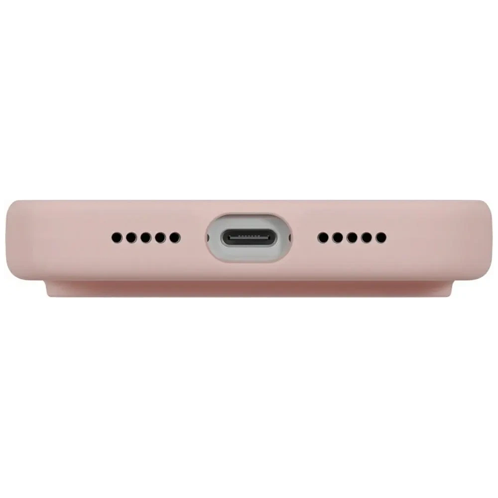 Etui UNIQ Lino do Apple iPhone 17 Pro Magclick Charging różowy