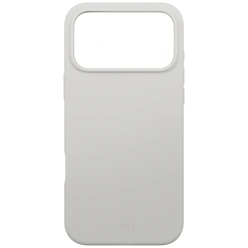 Etui UNIQ Lino do Apple iPhone 17 Pro Max Magclick Charging jasno szary