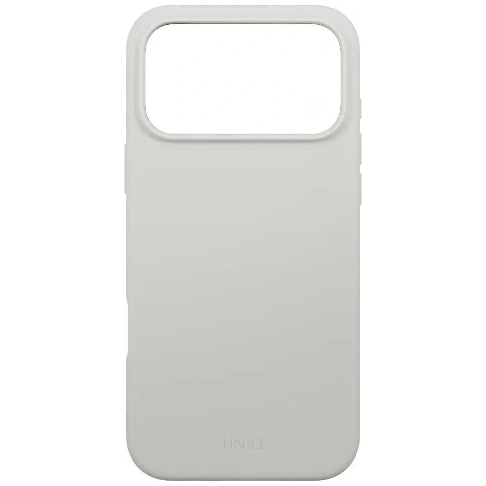 Etui UNIQ Lino do Apple iPhone 17 Pro Max Magclick Charging jasno szary