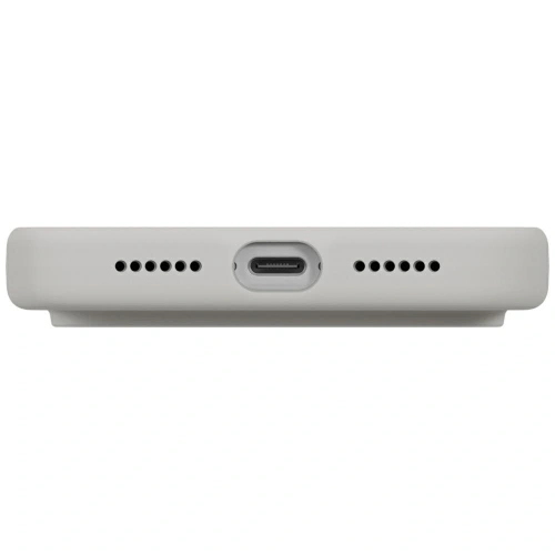 Etui UNIQ Lino do Apple iPhone 17 Pro Max Magclick Charging jasno szary