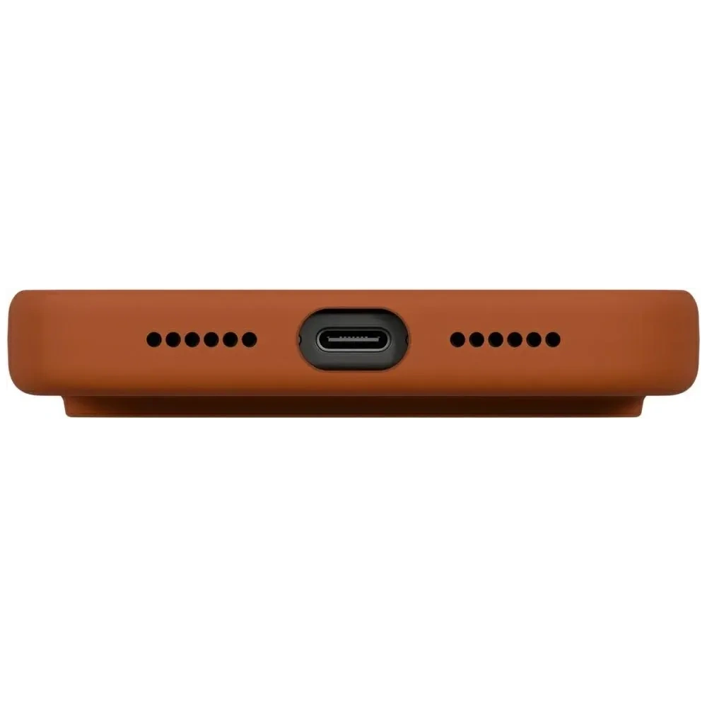 Etui UNIQ Lino do Apple iPhone 17 Pro Max Magclick Charging pomarańczowy