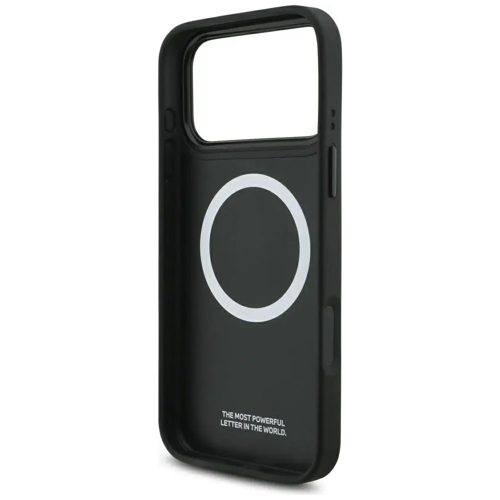 Etui BMW M Carbon Logo MagSafe do Apple iPhone 17 Pro Max niebieski