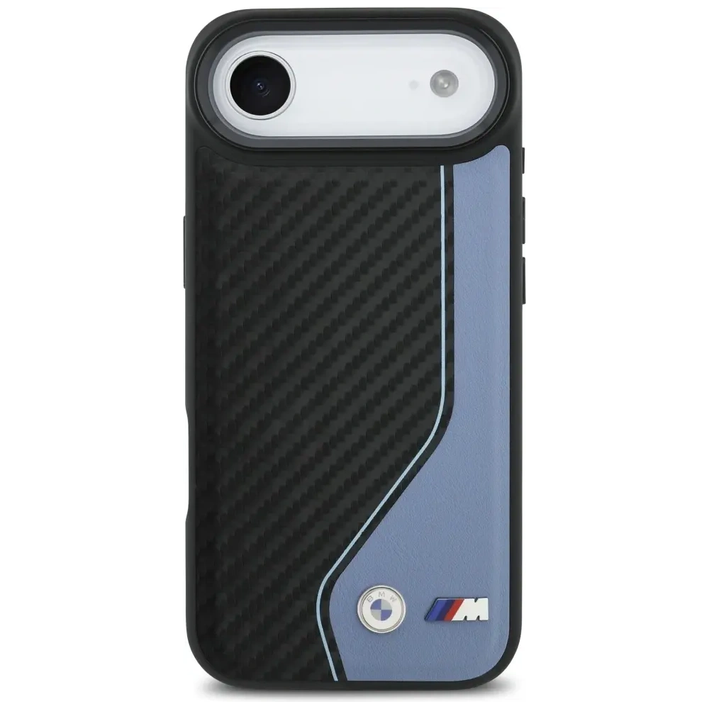 Etui BMW M Carbon Logo MagSafe do Apple iPhone Air niebieski